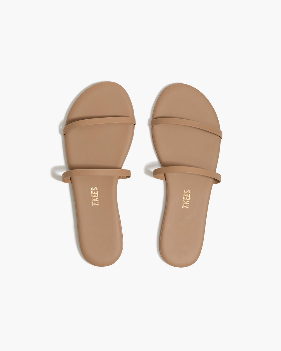 TKEES Gemma Leather Sandals in Cocobutter
