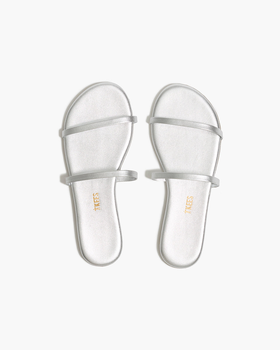 TKEES Gemma Metallics Leather Sandals in Fairylust