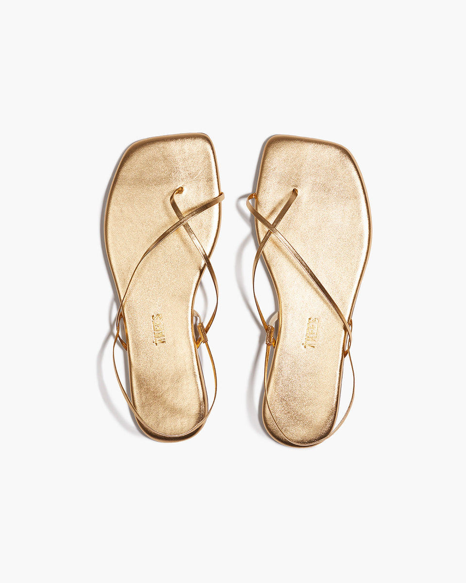 TKEES Square Toe Millie Leather Sandals in Blink