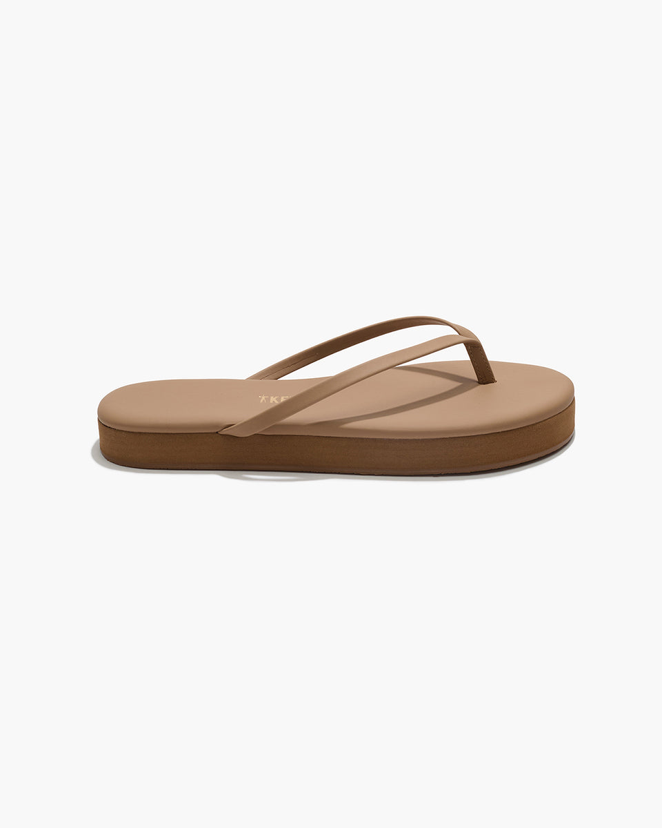 TKEES Lily Platforms Platform Sandals in Cocobutter