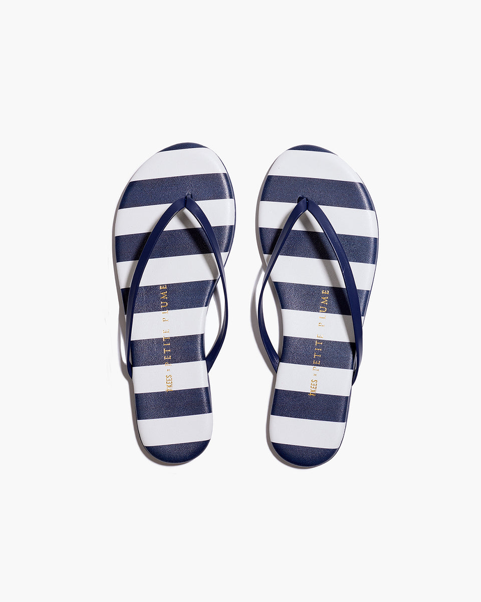 Petite Plume X TKEES Lily in Bold Stripe | Flip-Flops | Women's Footwear
