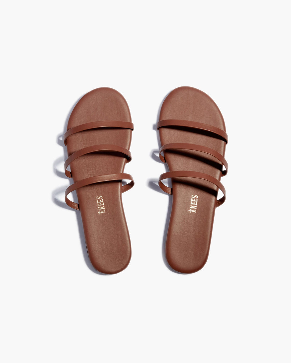 TKEES Emma Leather Sandals in Heatwave