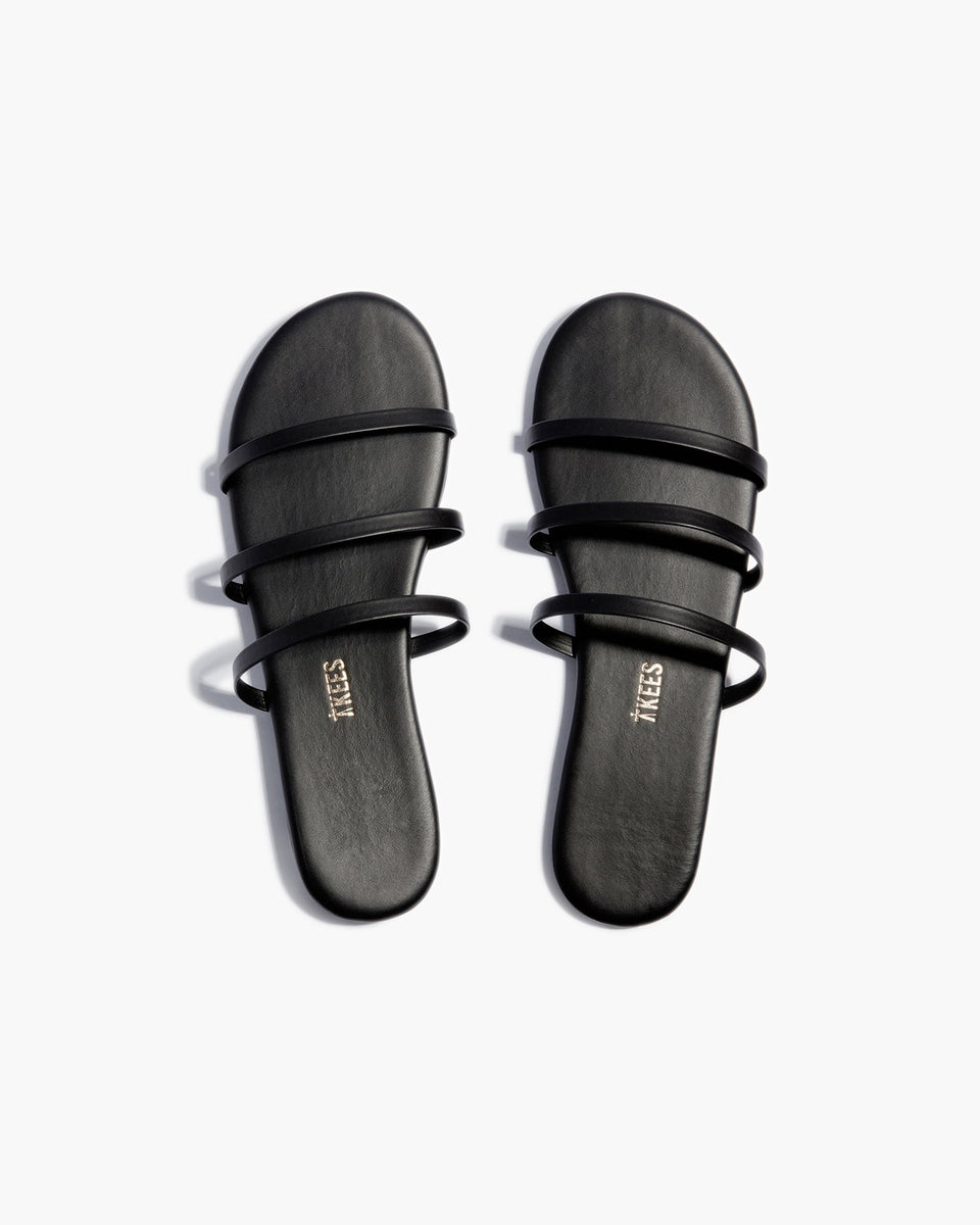 TKEES Emma Leather Sandals in Sable