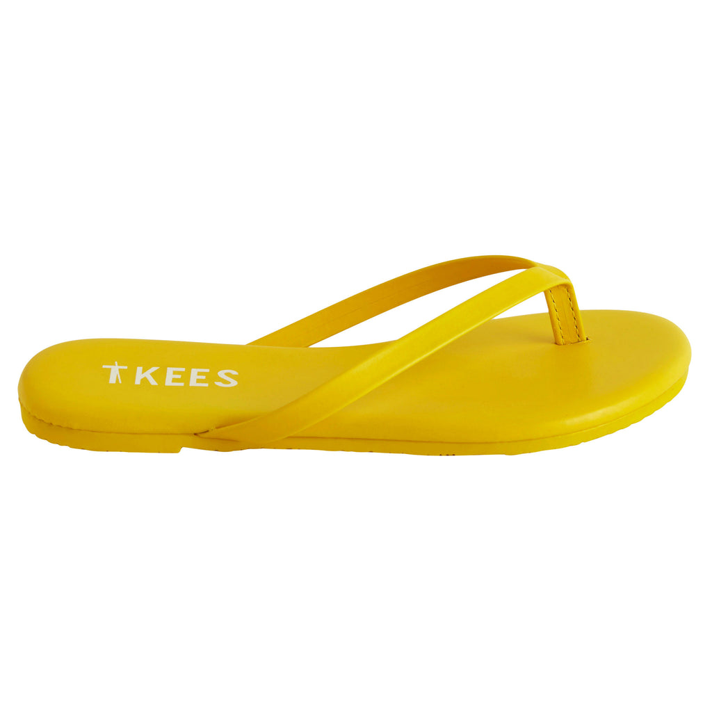 Kids TKEES Yellow Flip Flops
