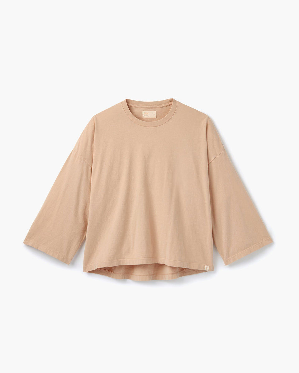 Core Longsleeve Tee in Bisque TShirts Women's Clothing TKEES