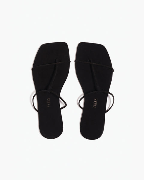 The Chloe – Square Toe Suede Sandal by TKEES – TKEES