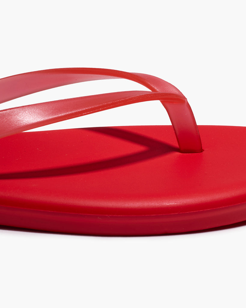 TKEES Aqua Sol Red Flip Flops | Lightweight PVC Sandals