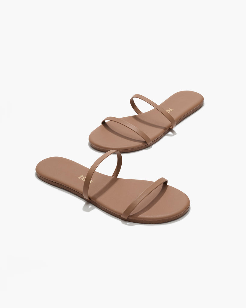 TKEES Gemma Leather Sandals in Beach Bum