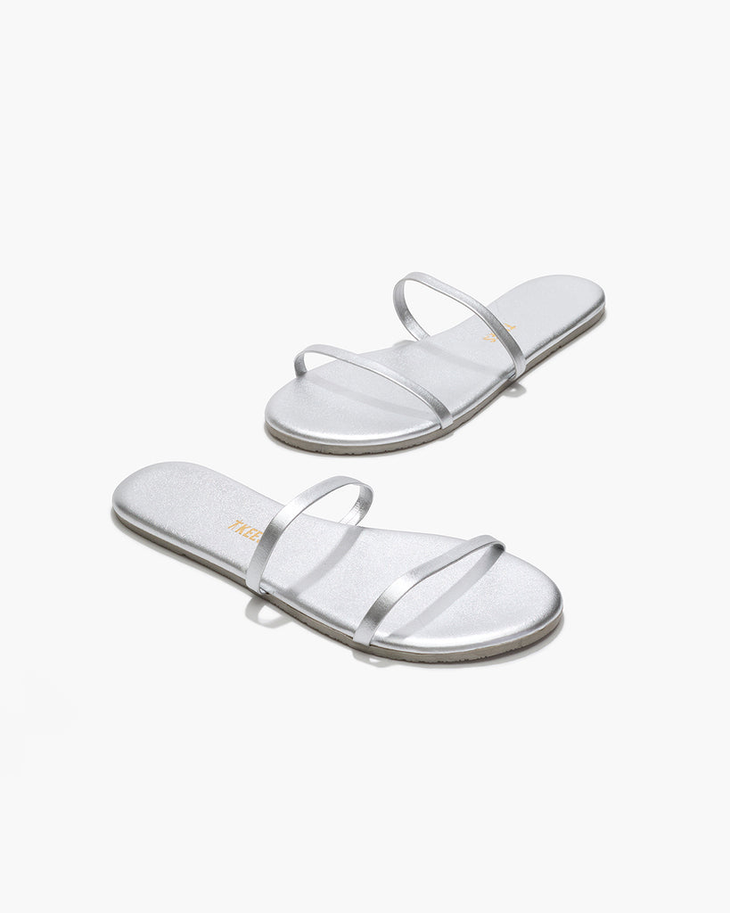 TKEES Gemma Metallics Leather Sandals in Fairylust