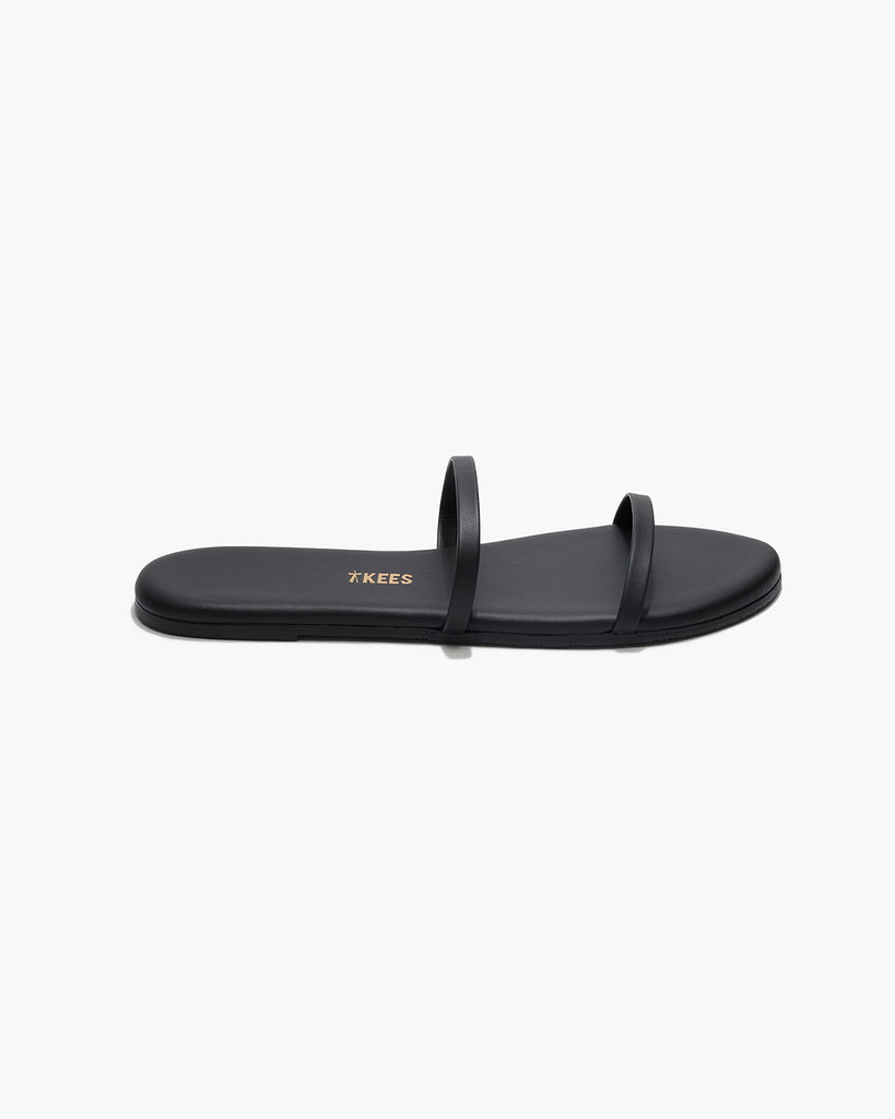 TKEES Gemma Leather Sandals in Sable