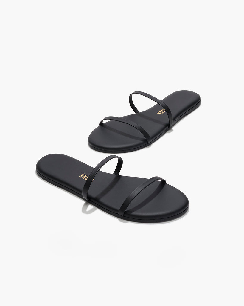 TKEES Gemma Leather Sandals in Sable