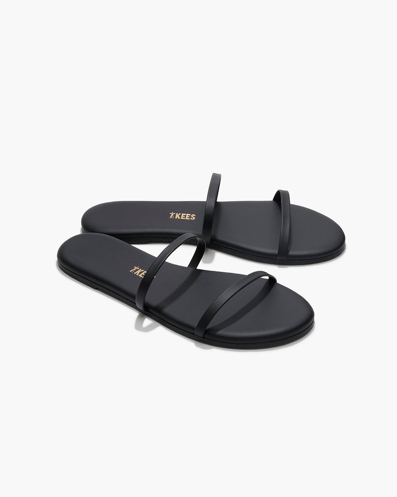 TKEES Gemma Leather Sandals in Sable
