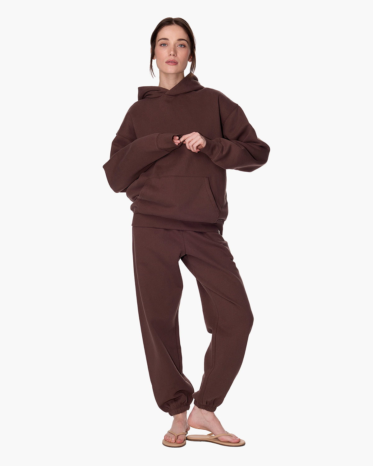 TKEES CloudSoft Pullover Hoodie Dark Chocolate | Cotton Hoodie