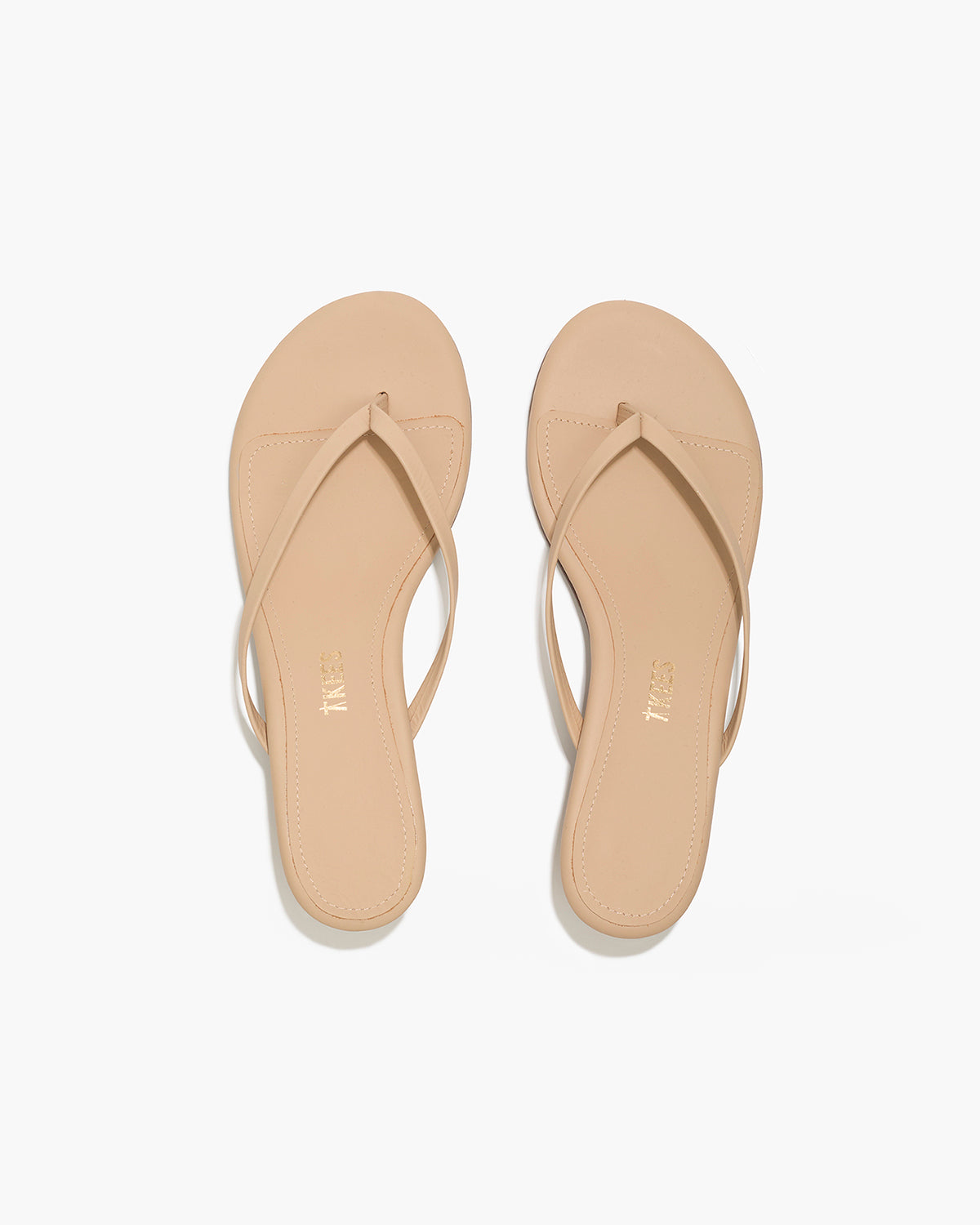 TKEES Julia Leather Flip Flops in Sunkissed