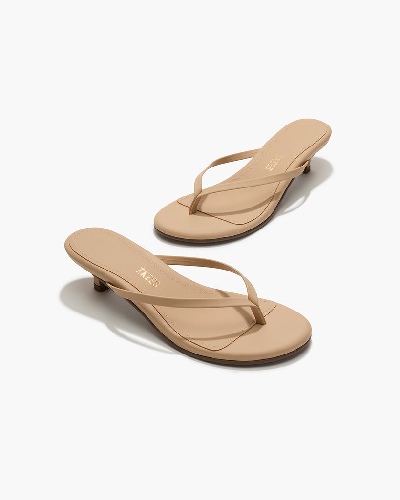 TKEES Julia Leather Flip Flops in Sunkissed