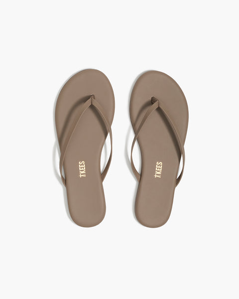 biscuit　レディース　GB XS TKEES Lily Liners Leather Flip Flops in Biscuit