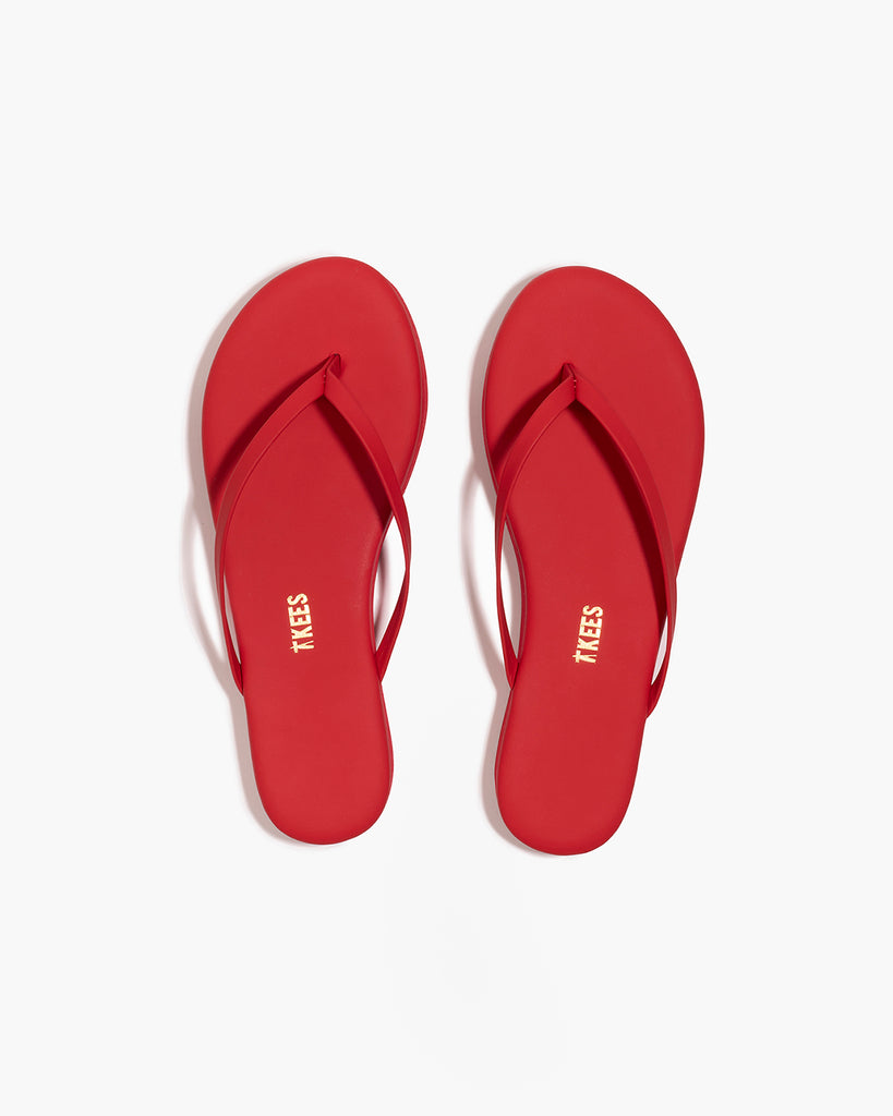 TKEES Lily Platforms Platform Sandals in Red