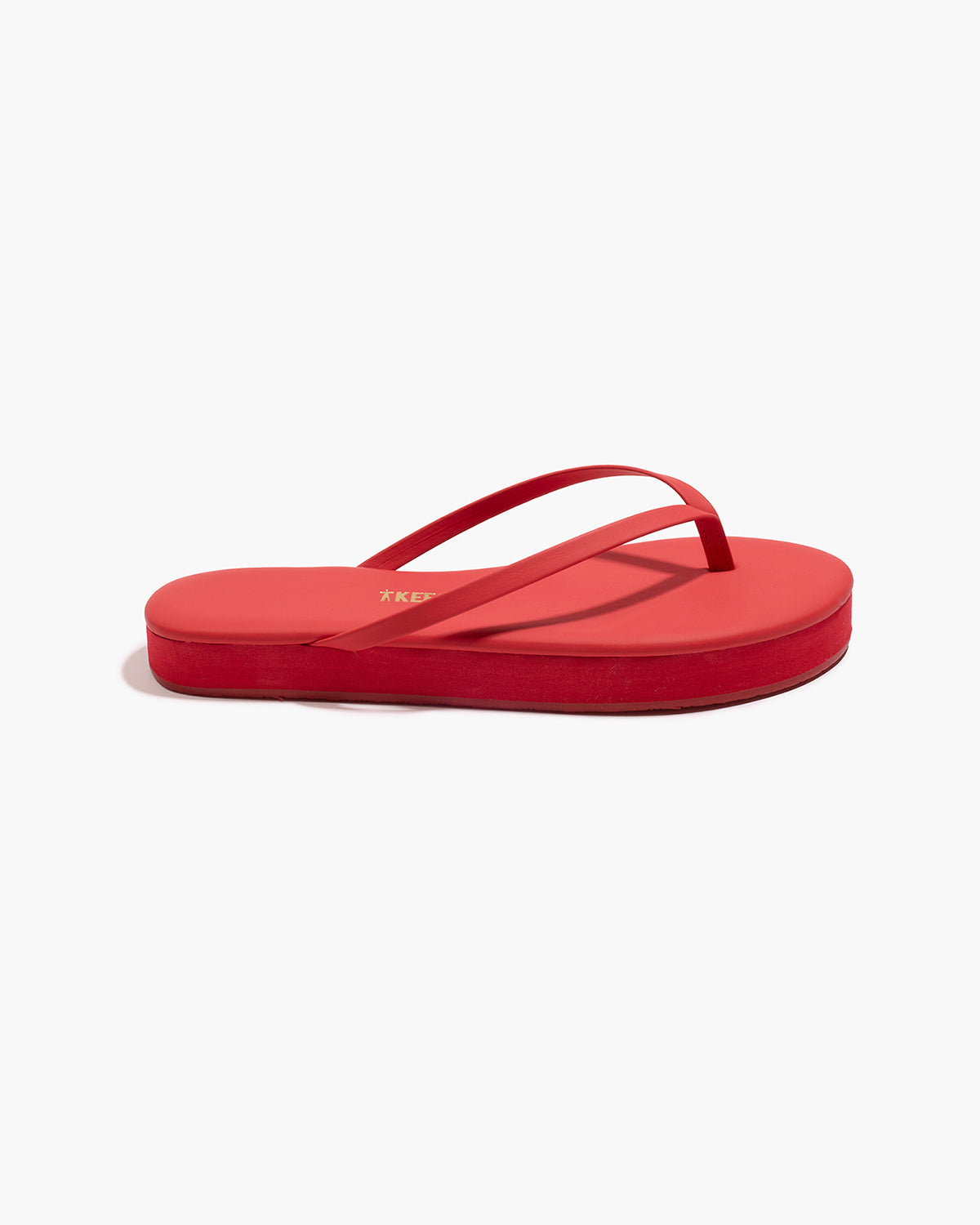 TKEES Lily Platforms Platform Sandals in Red