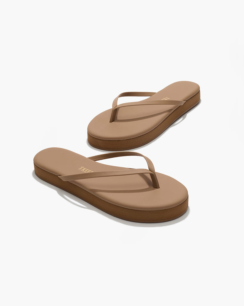 TKEES Lily Platforms Platform Sandals in Cocobutter