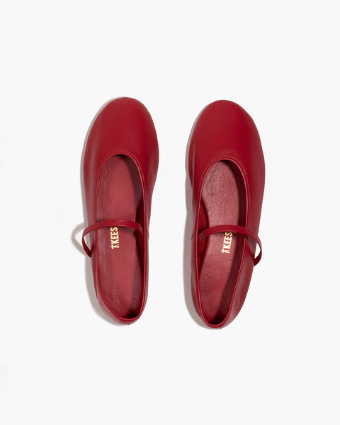 TKEES Reese Ballet Flat in Claret