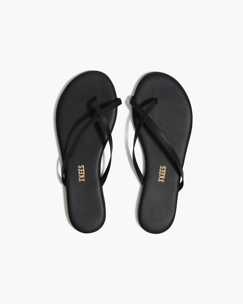 TKEES ブラック トングサンダル USA 06 Senna in Sable | Sandals | Women's Footwear – TKEES