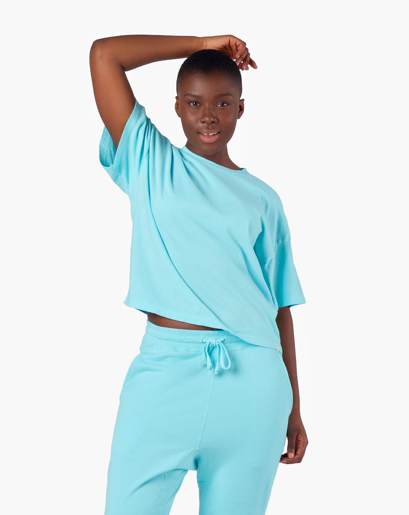 Core Boxy Tee - Sky Blue
