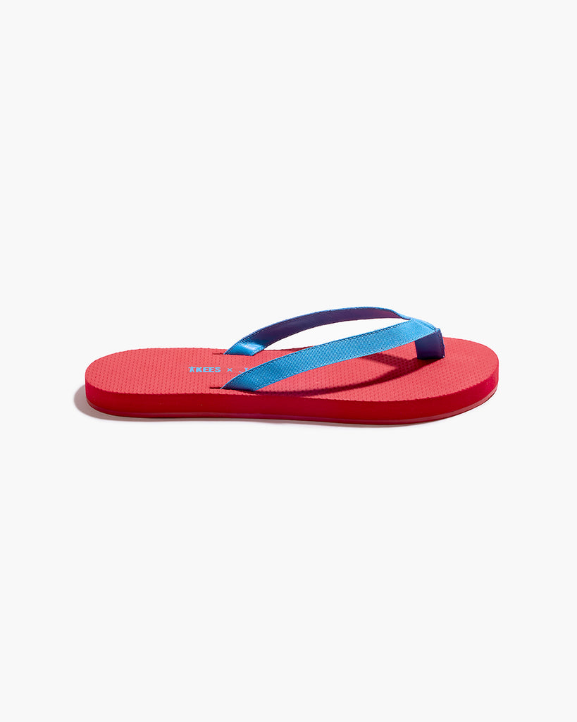 TKEES x J.CREW Sandal in Vintage Red | Flip-Flops | Women's Footwear