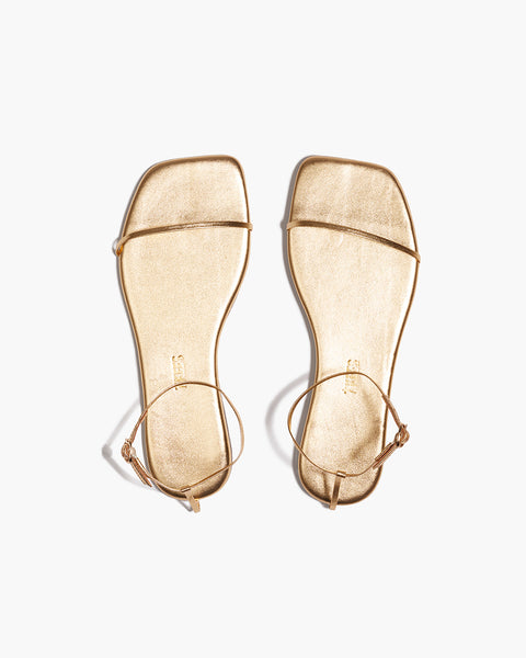 TKEES Square Toe Twiggy Leather Sandals in Blink