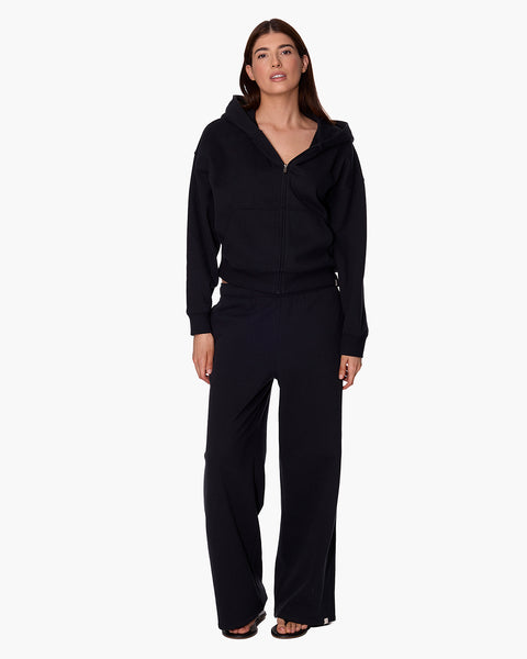 CloudSoft Zip Up Hoodie in Black | Hoodies | Women's Clothing – TKEES