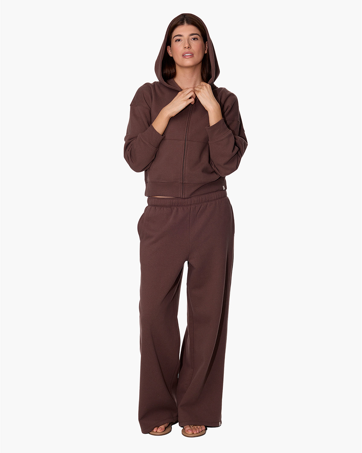 CloudSoft Zip Up Hoodie in Dark Chocolate | Hoodies | Women's