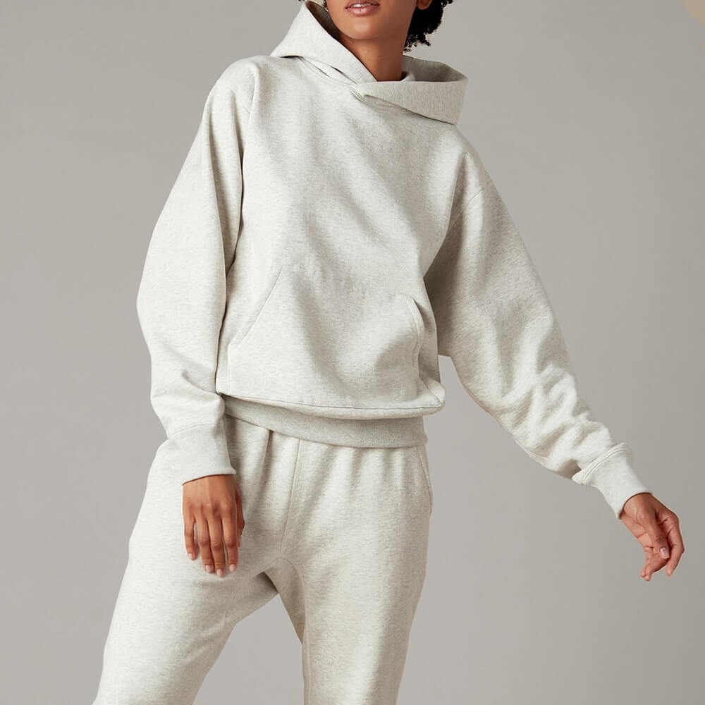 Core Fleece Hoodie and Jogger in Eggshell
