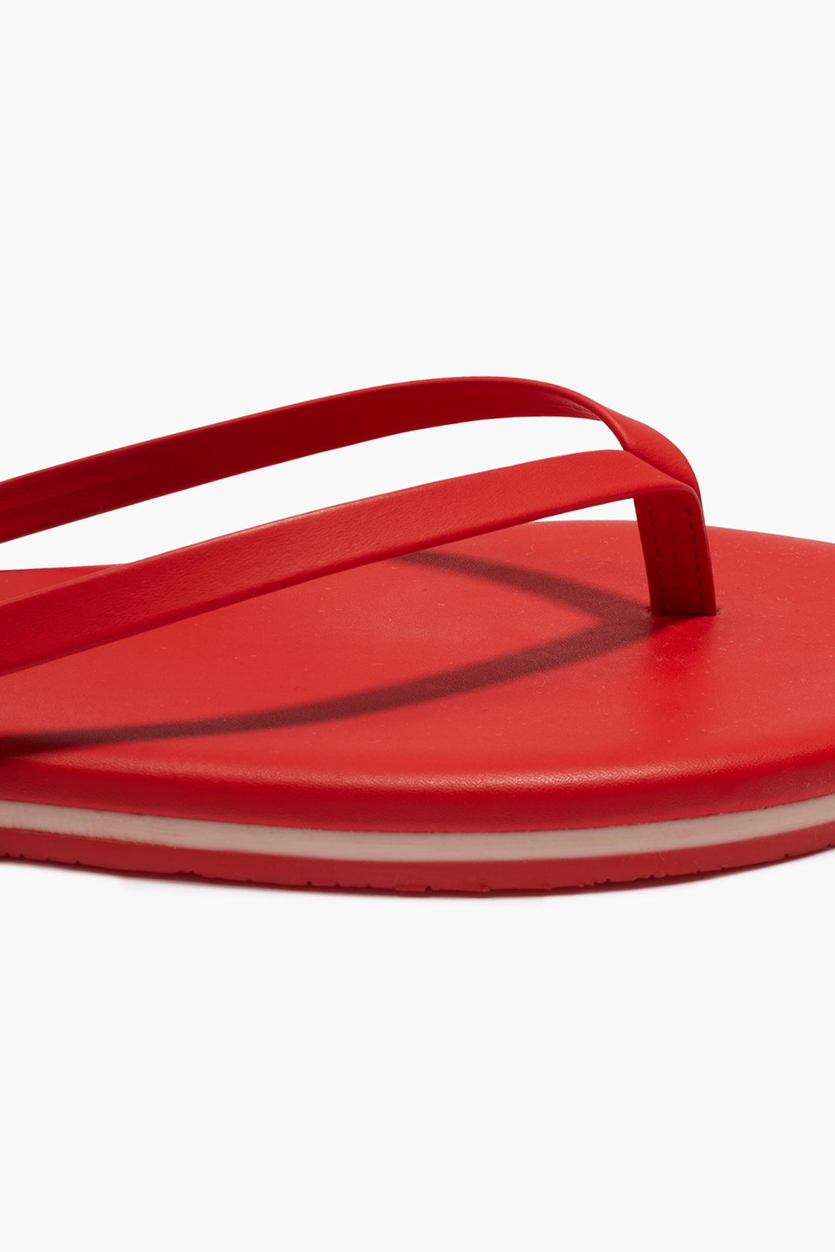 TKEES TKEES X Eden Rock Leather Flip Flops in Red