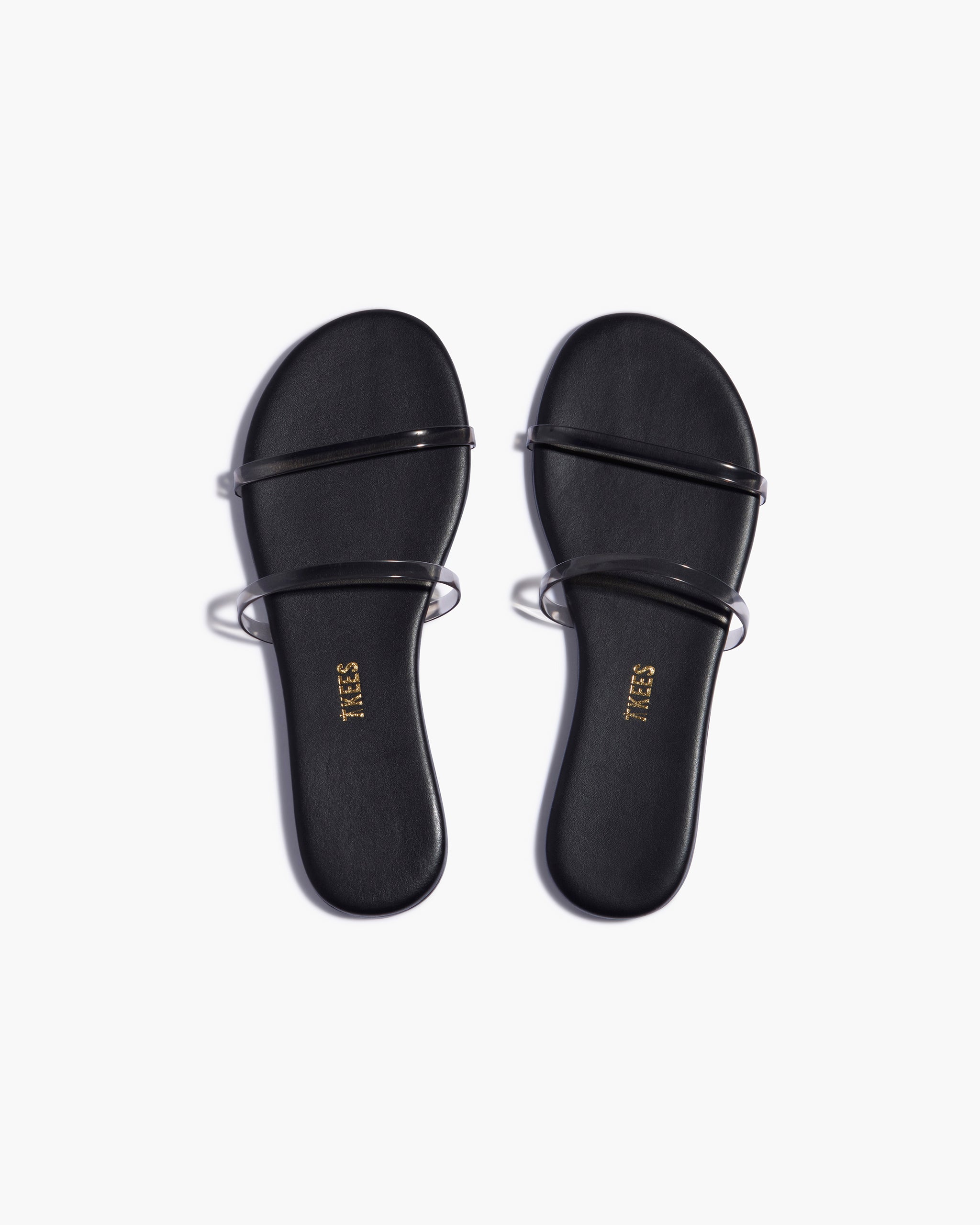 TKEES Gemma Clears Leather Sandals in Black