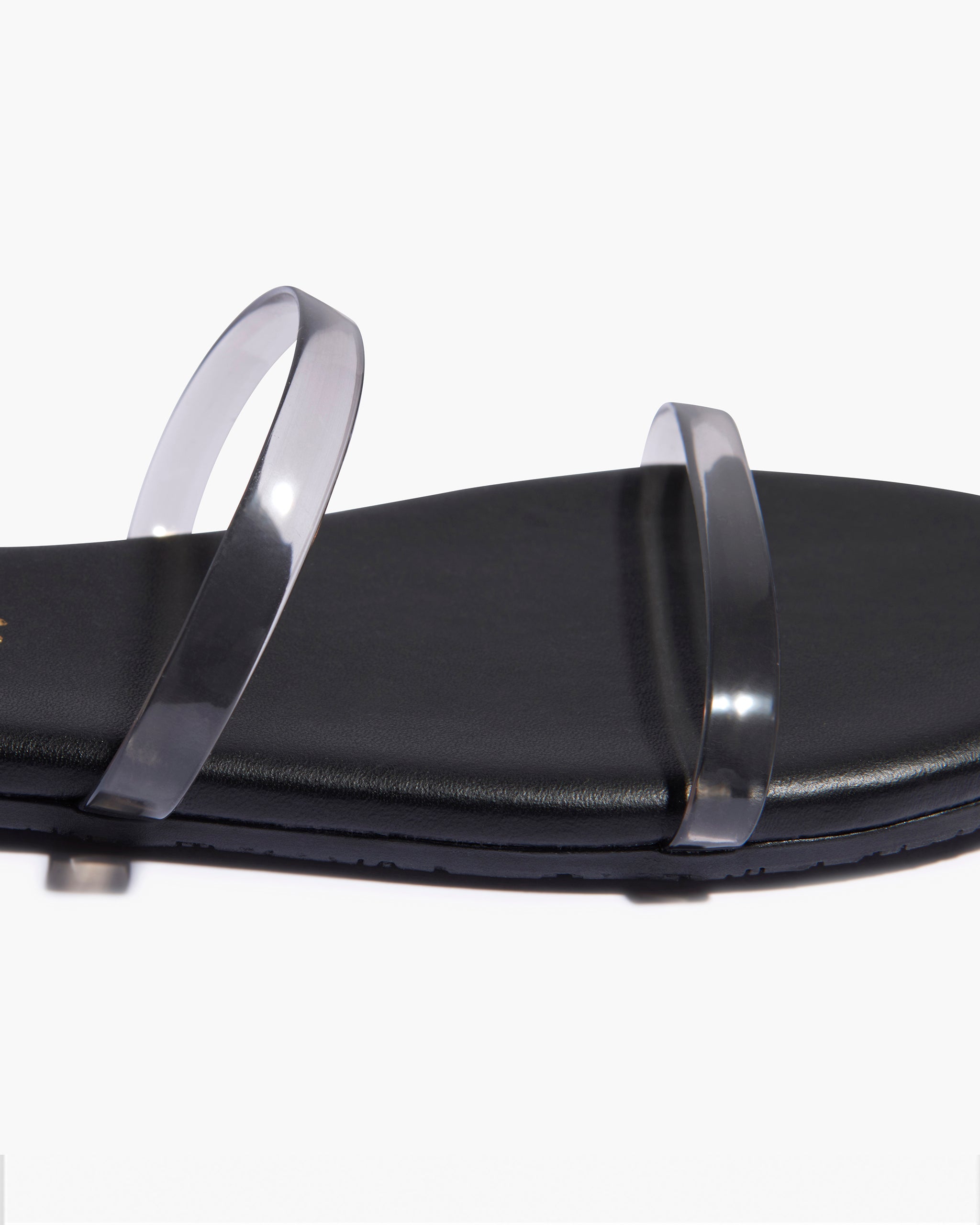 TKEES Gemma Clears Leather Sandals in Black