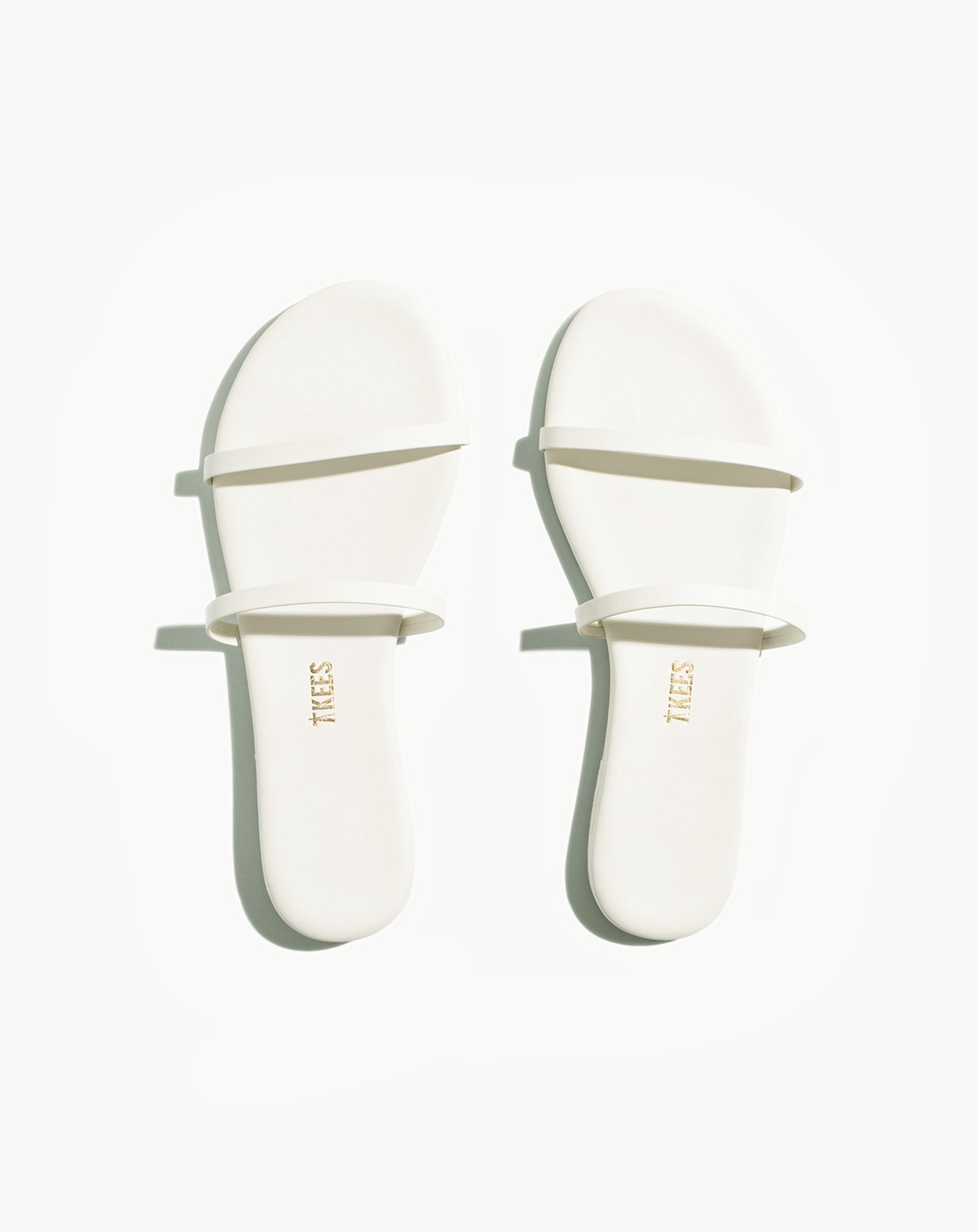 TKEES Gemma Leather Sandals in Cream