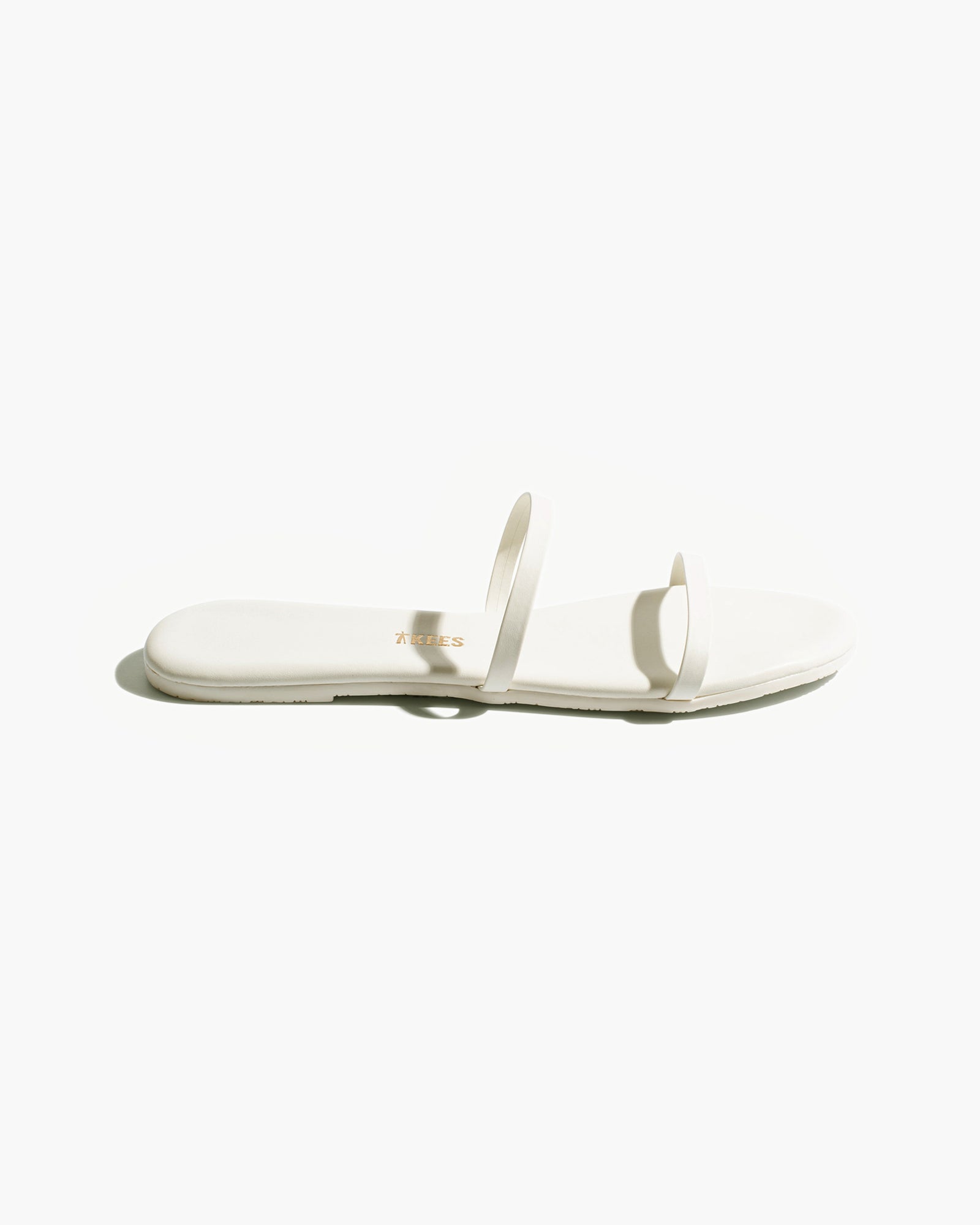 TKEES Gemma Leather Sandals in Cream