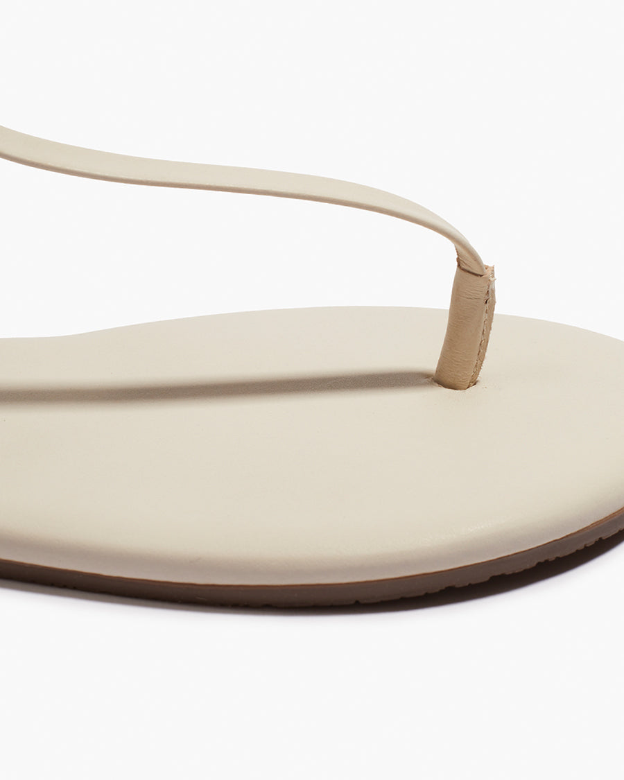 TKEES Mariana Leather Sandals in Cream