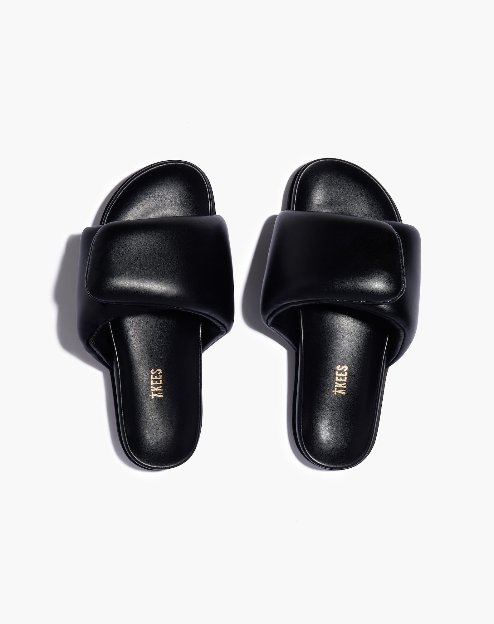 Max in Black | Puff Slide Sandals | TKEES Footwear