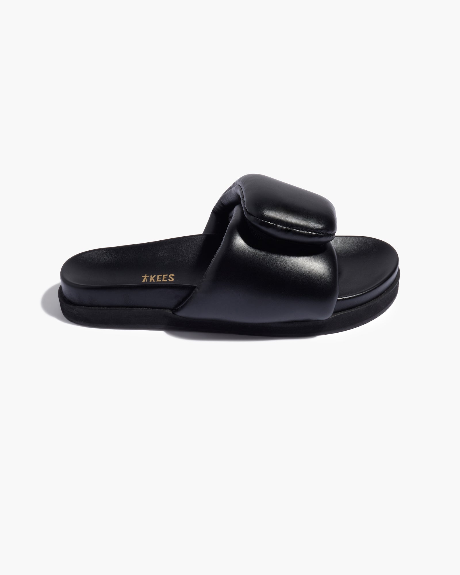 Max in Black | Puff Slide Sandals | TKEES Footwear