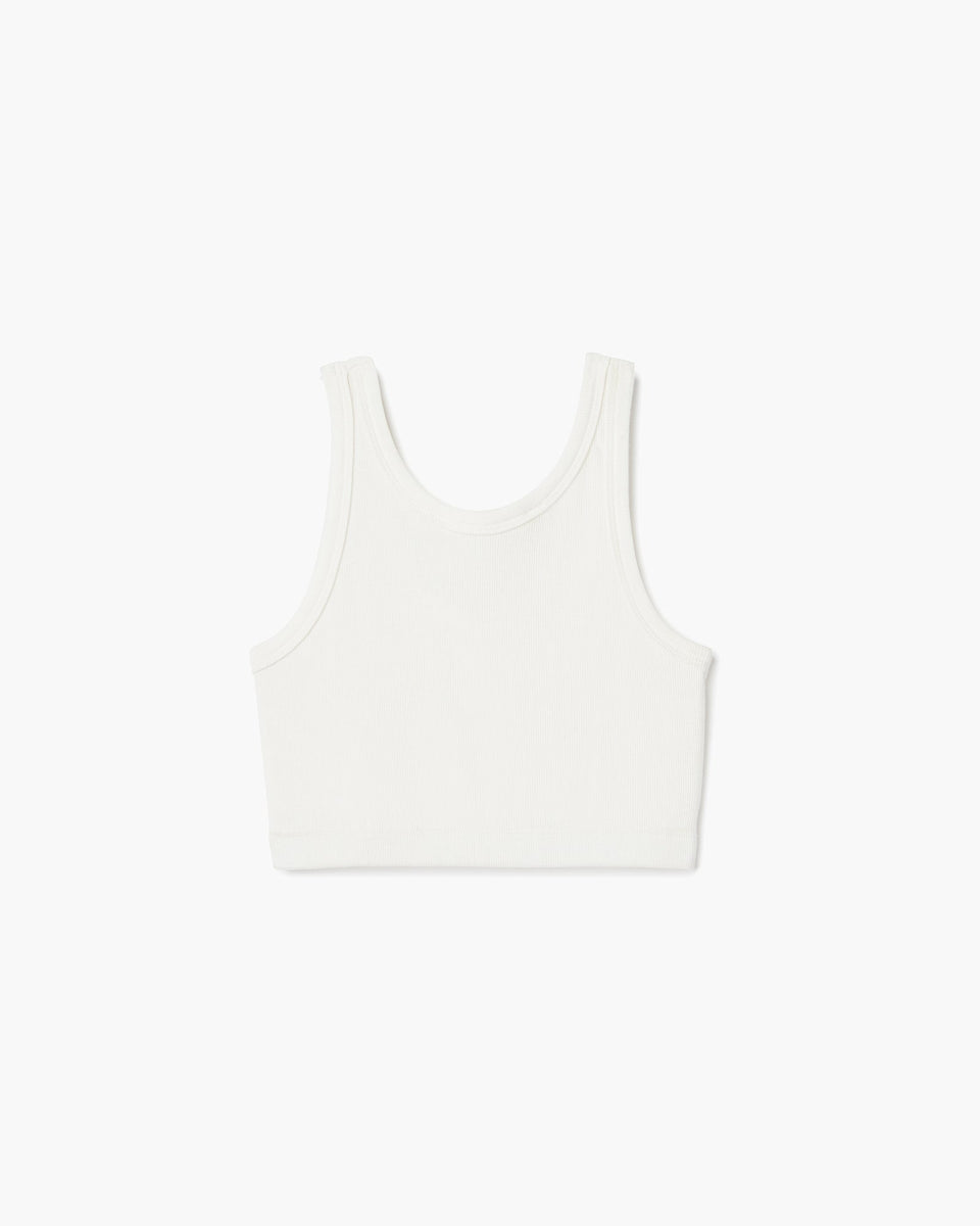 Super Rib Two-Way Tank Bra - Ivory | Tops | Women's Clothing – TKEES