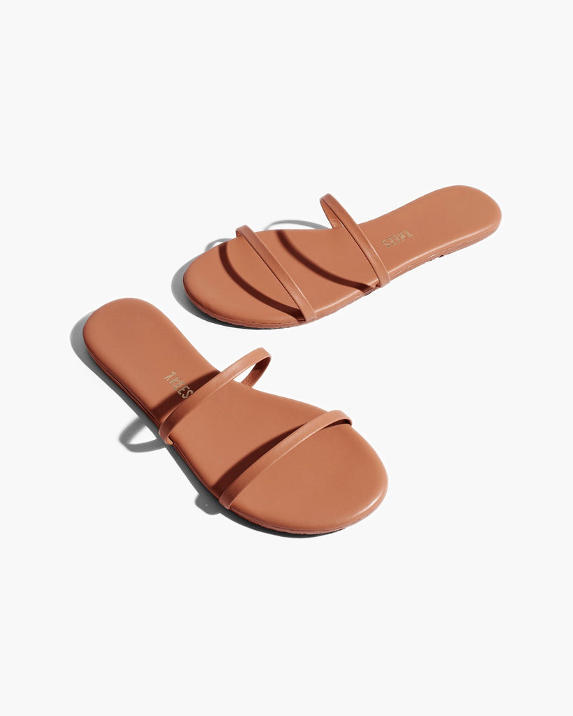 TKEES Gemma Leather Sandals in Au Naturale