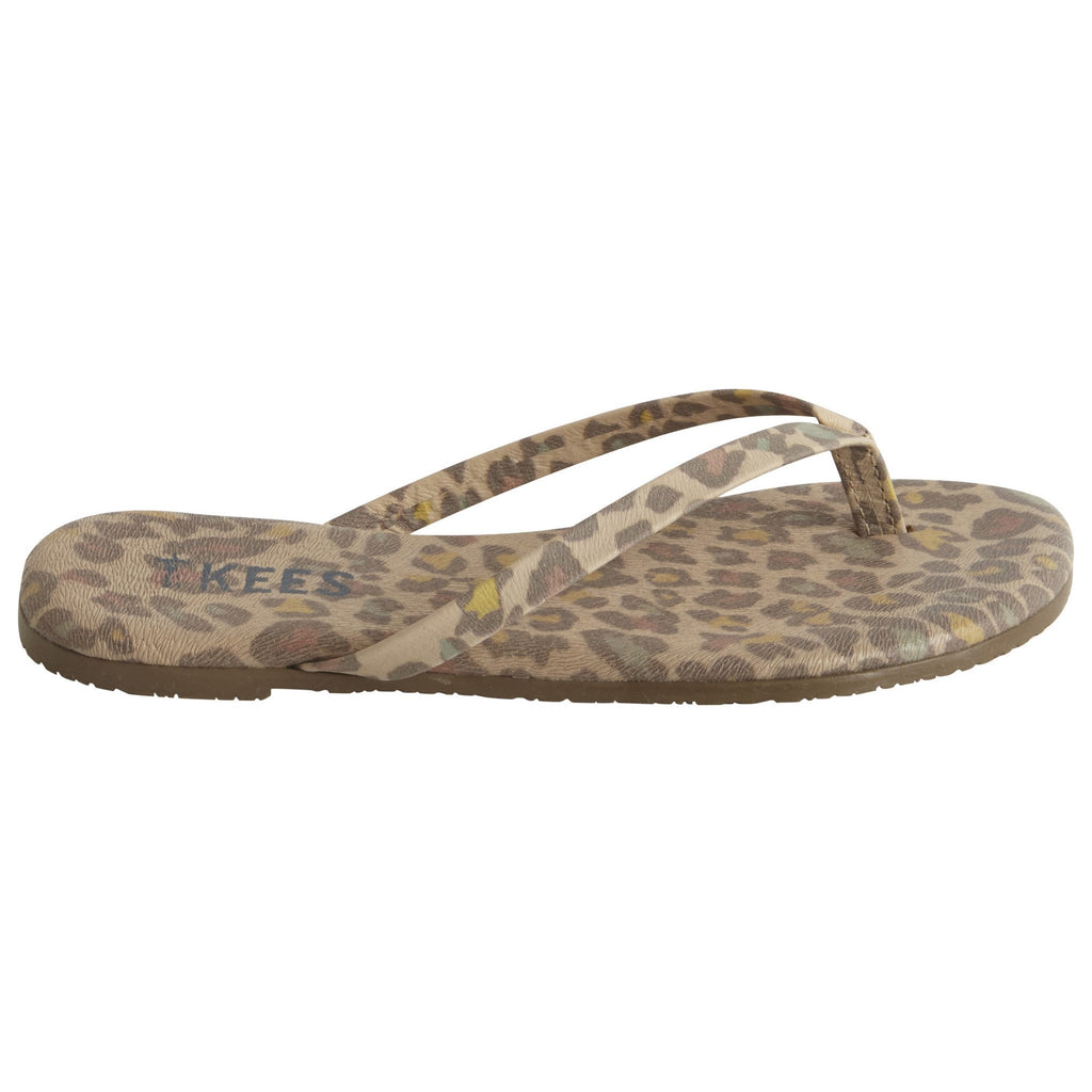 Kids Cheetah Print Flip Flops