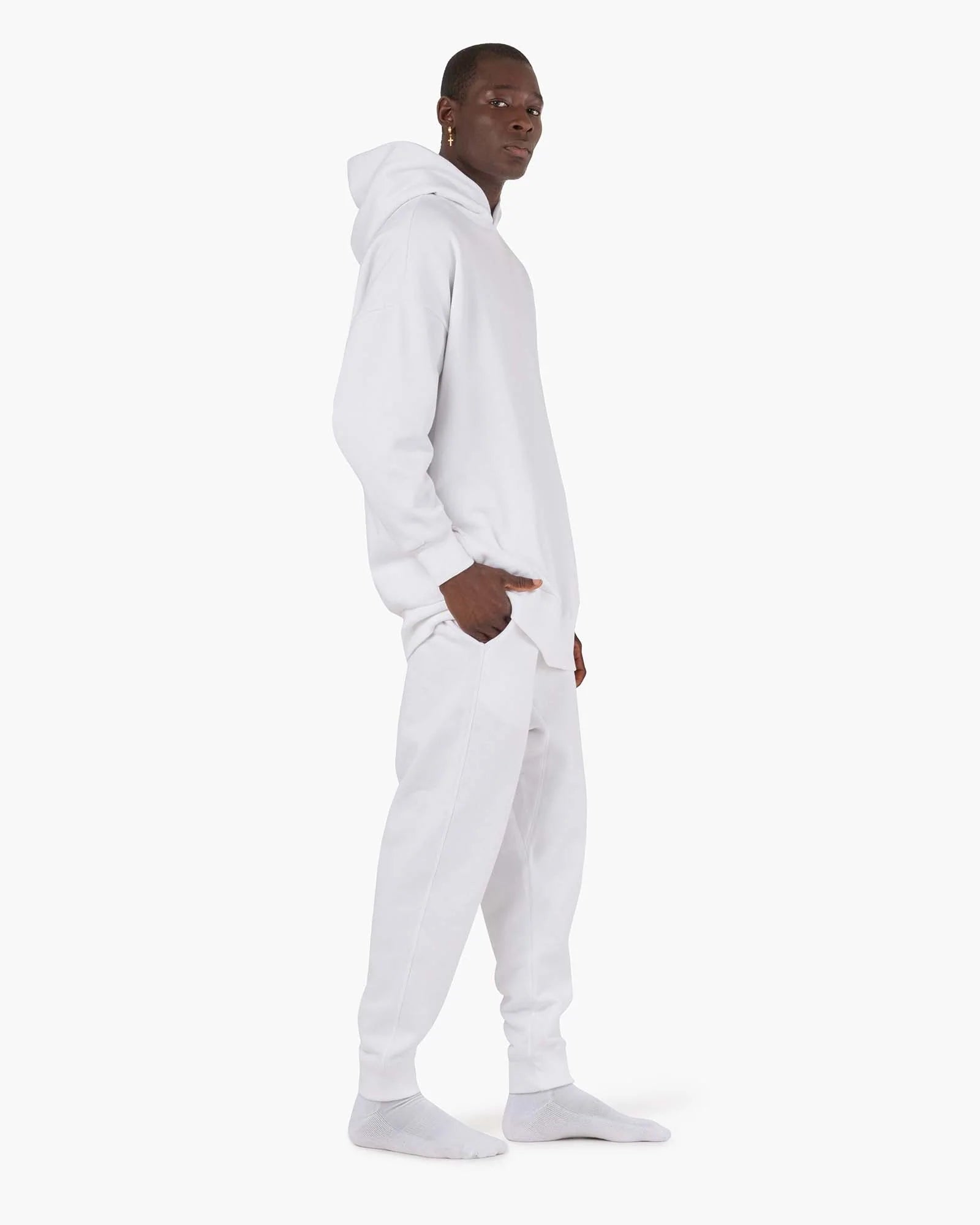 Core Fleece Oversized Hoodie White