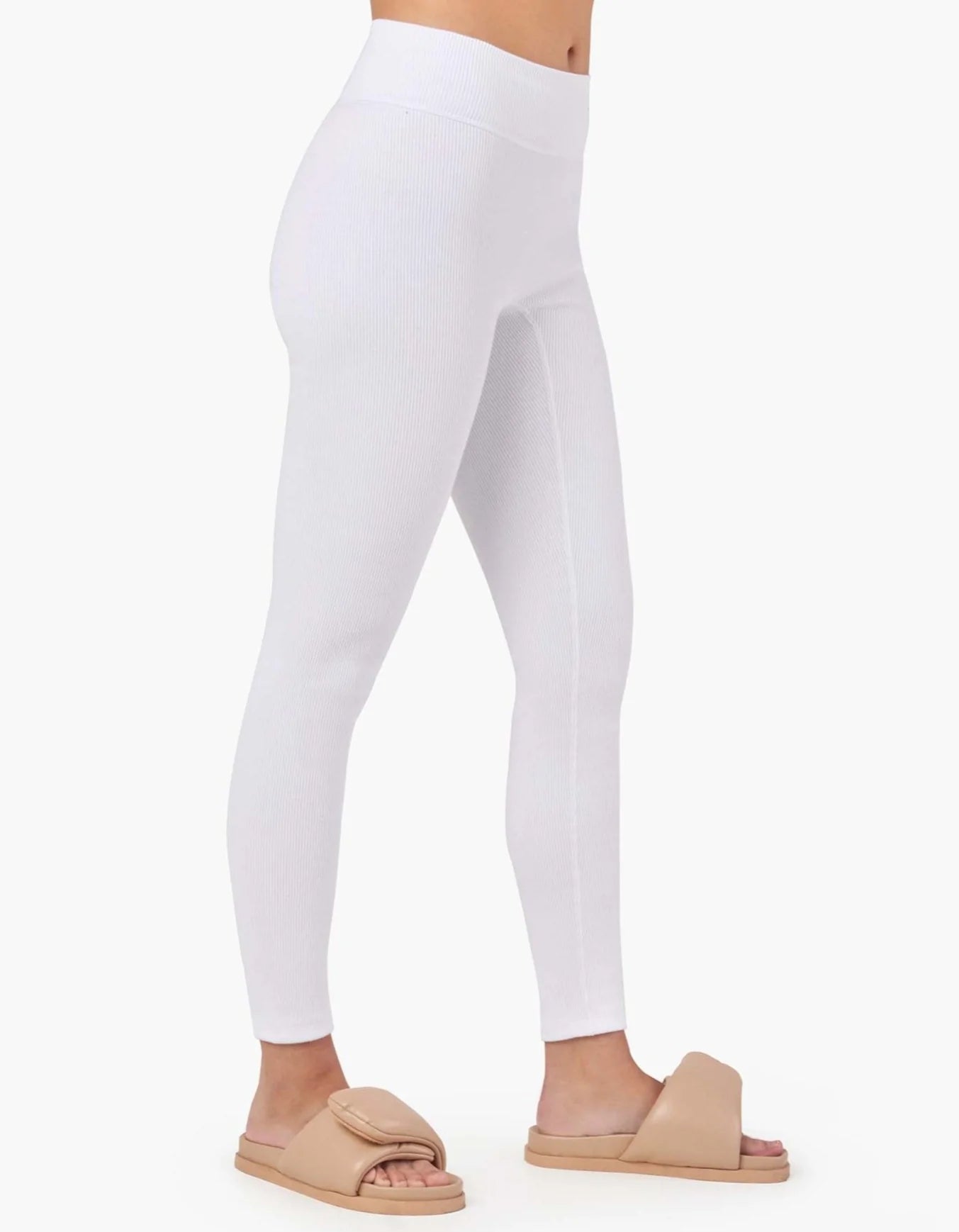Buy Go Colors Women Solid Off White Ankle Length Leggings - Tall Online