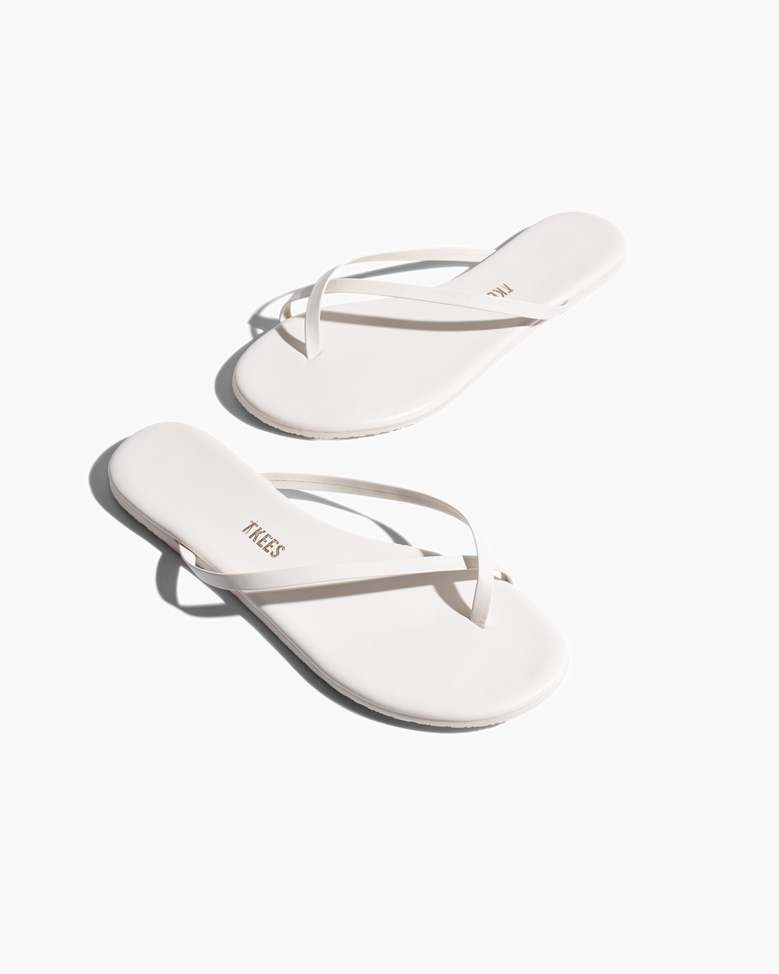 Cath Riley Sandals TKEES Riley Leather Sandals in Cream