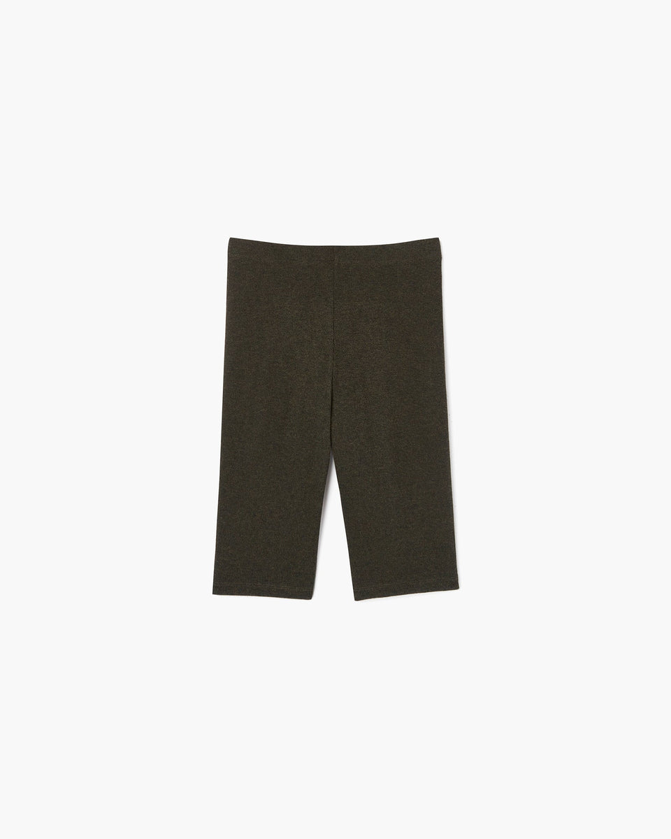 Super Rib Biker Short in Moss | Women's Clothing – TKEES