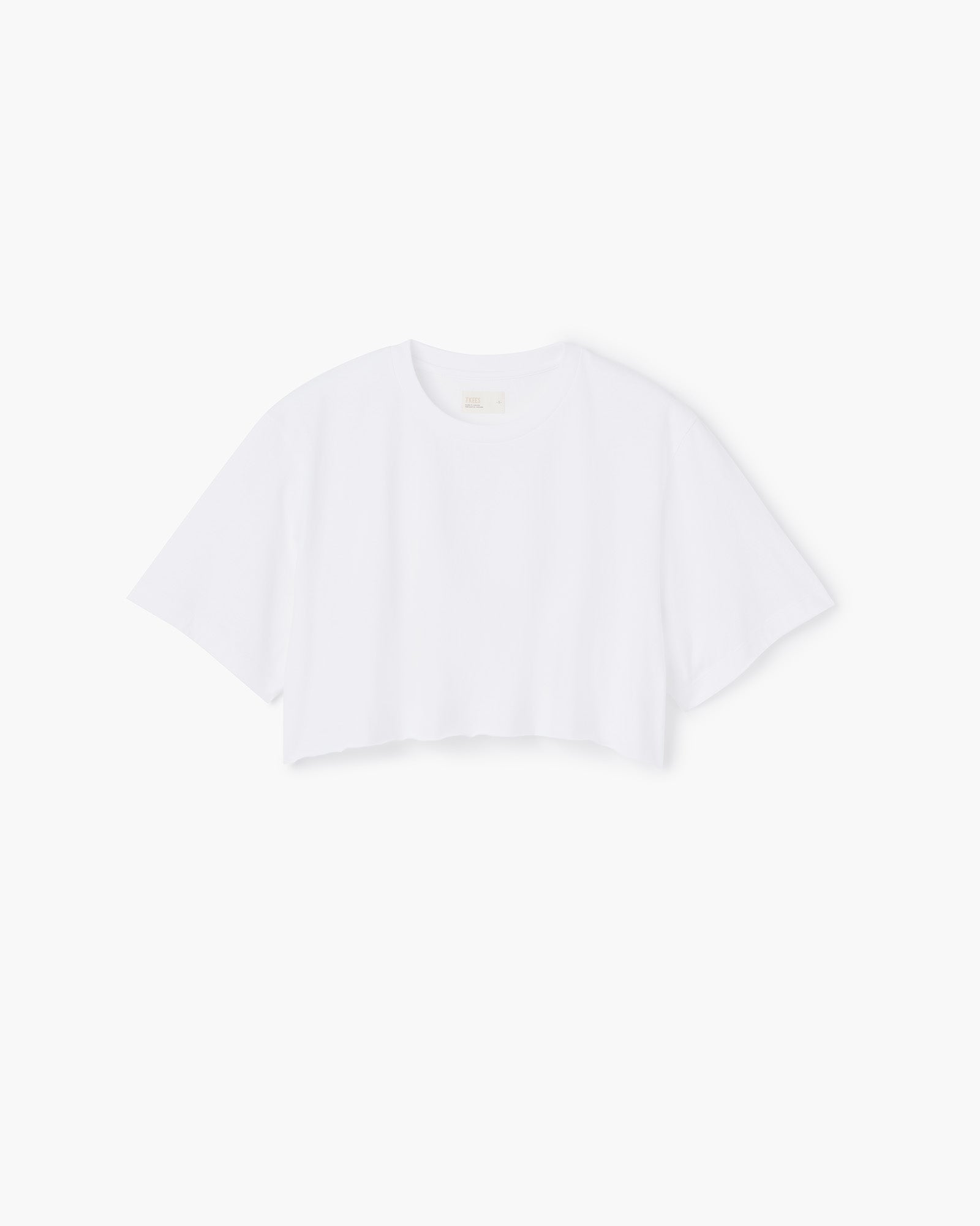 Cropped Tee in White – TKEES | Clothing Women\'s | T-Shirts