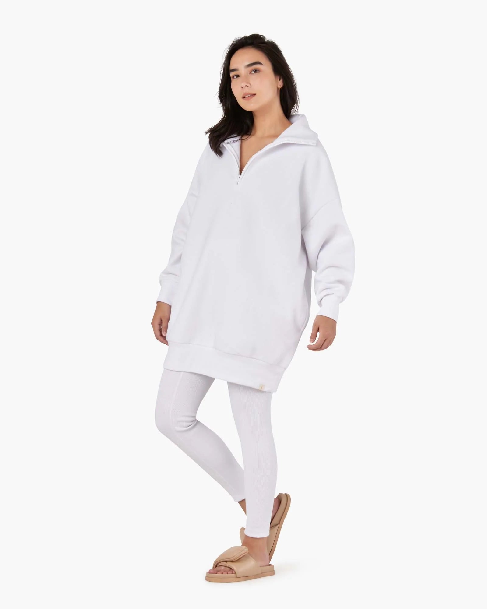 Ladies white oversized discount hoodie
